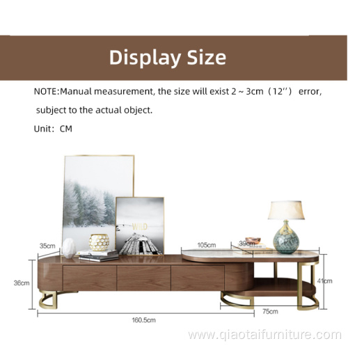 Modern Walnut color scaling TV Stand